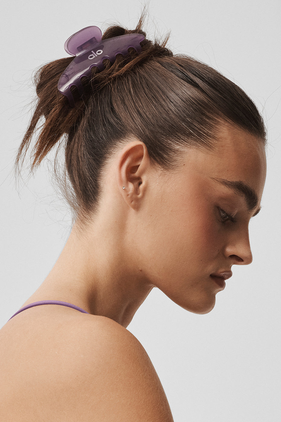 90's Claw Clip - Plum Kiss Clear