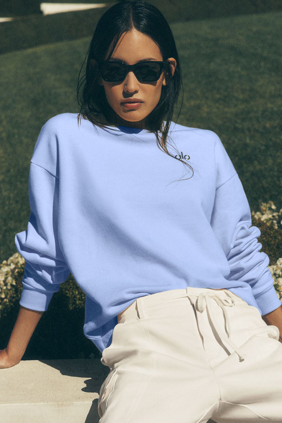 Accolade Crew Neck Pullover - Light Provence Blue
