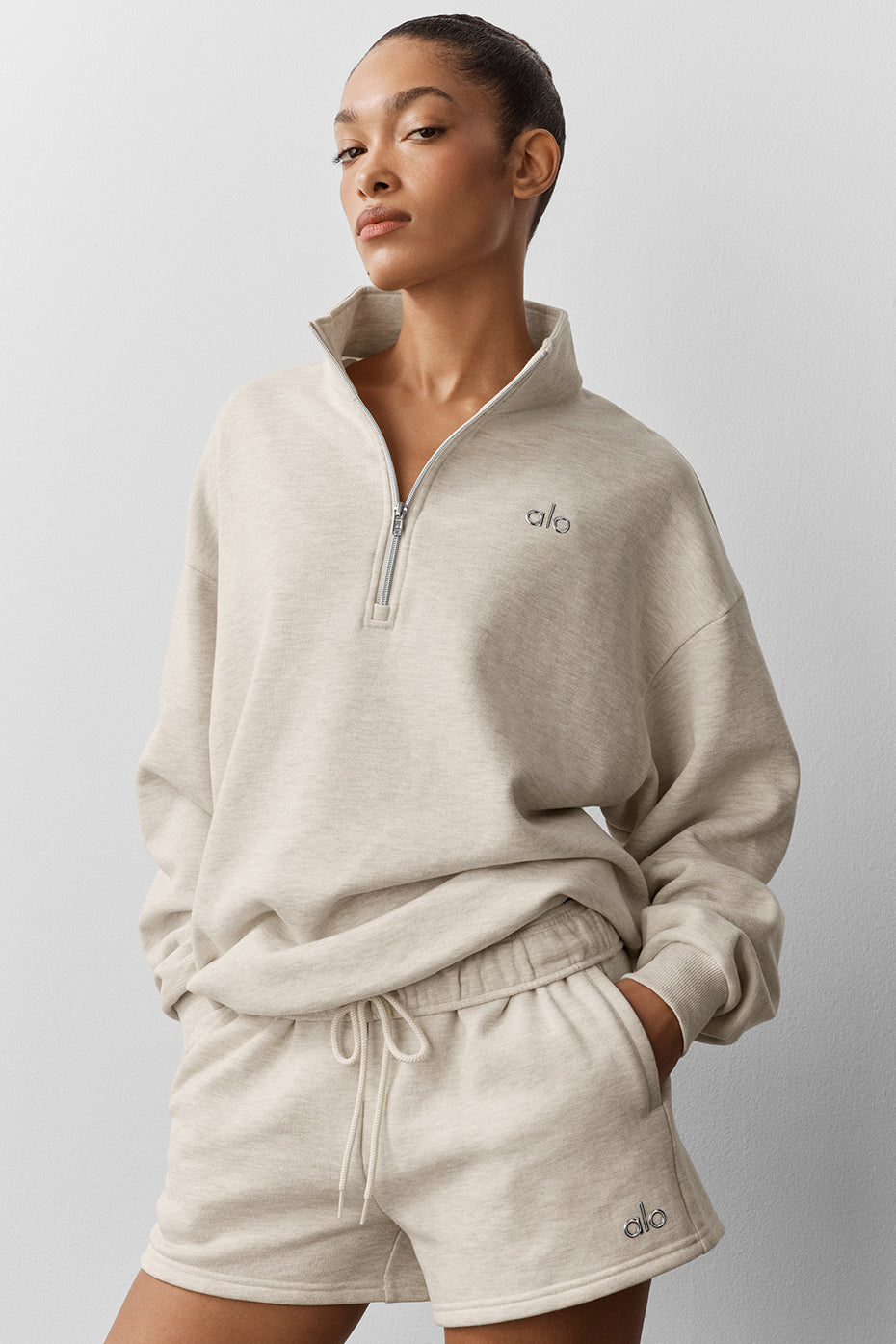 Accolade 1/4 Zip Pullover - Oatmeal Heather