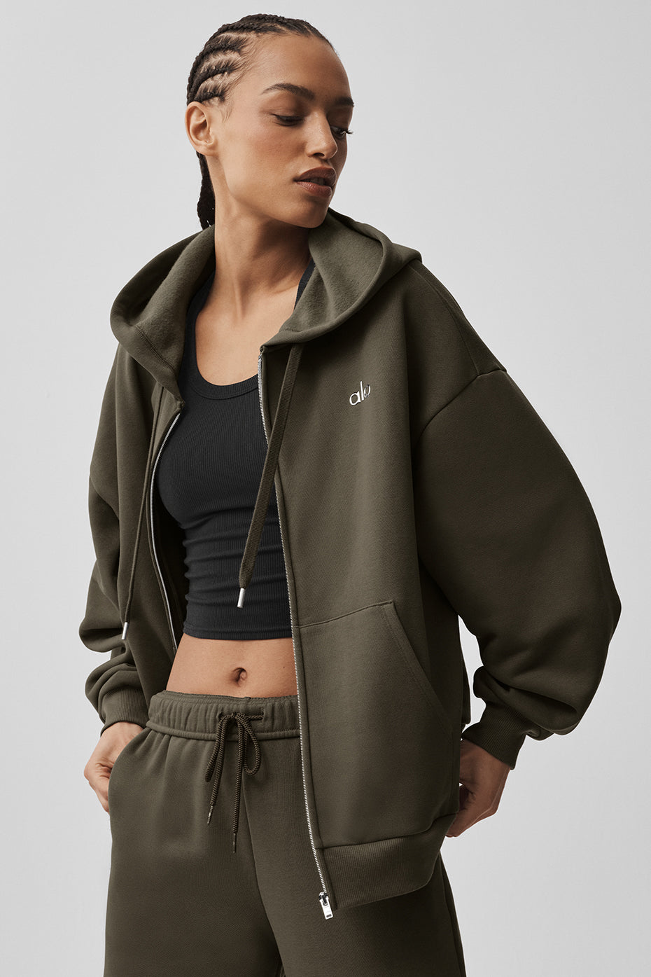 Accolade Full Zip Hoodie - Olive Tree